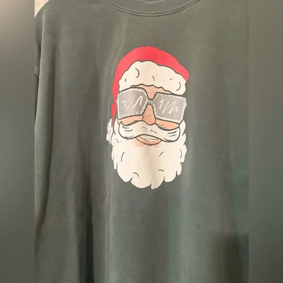 Living Fully Santa Sweatshirt “Quit Bein’ Ugly” | XL - Picture 2 of 6